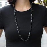 Snowflake Obsidian Chips Necklace